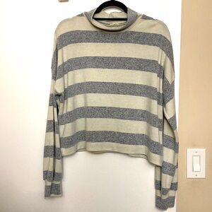 la miel Striped Sweater Loose Turtleneck Small